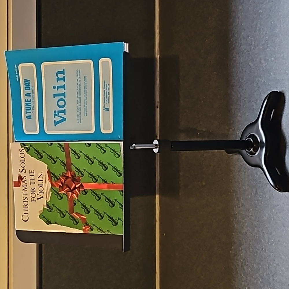 American Girl Music Stand and violin books
